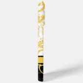 Gele persoonlijke Damask Case-Mate iPhone Case (Achterkant / Rechts)