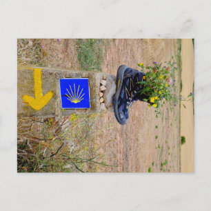 Gele pijl briefkaart