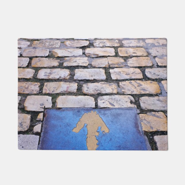 Gele pijl deurmat (Voorkant)