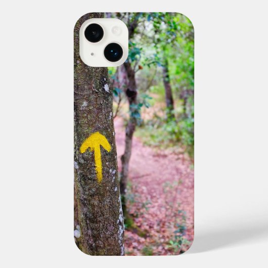 Gele pijl iPhone hoesje (Achterkant)