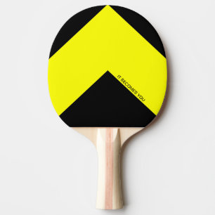 Gele pijl pingelen Pong Paddle Tafeltennisbatje