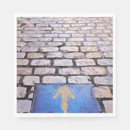 Gele pijl servet (Voorkant)