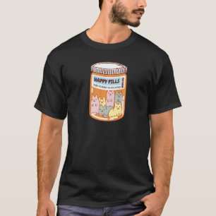 Gele Pillen Kat Schattig Geestelijke Gezondheid Ka T-shirt