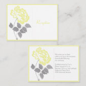 Gele Pioen op Witte Behuizing Kaart (Voorkant / Achterkant)