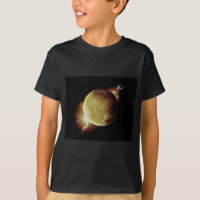 gele planeet 3d illustratie in het universum
