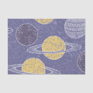Gele Planet Space Lover Blue Sky Astronomie Tissuepapier