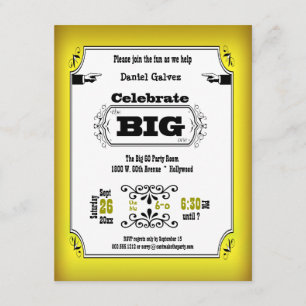 Gele Playbill Verkennende uitnodiging
