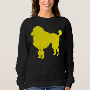Gele poedel hond silhouet trui