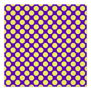 Gele poka dots met Paarse achtergrond STaylor Perfect Poster
