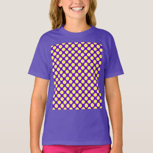 Gele poka dots met Paarse achtergrond STaylor T-shirt