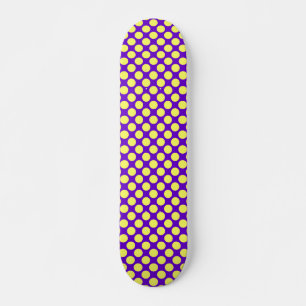 Gele pokadots met Paarse achtergrond STaylor Skateboard
