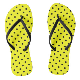 Gele polakstip teenslippers
