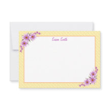 Gele Polka Dot en Bloemen Flat