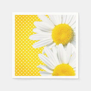 Gele polka dot servetten