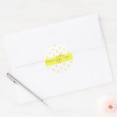 Gele polka dots monogram stickers (Envelop)