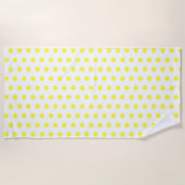Gele Polka Dots Strandlaken (Voorkant)