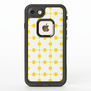 Gele polka stippen, polka stippenpatroon, stippen,