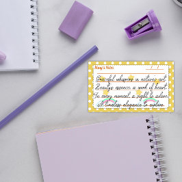 Gele polka stippen, schattige sterren & regenbogen post-it® notes