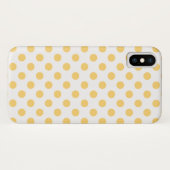 Gele polkadots Case-Mate iPhone case (Achterkant (horizontaal))