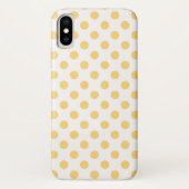 Gele polkadots Case-Mate iPhone case (Achterkant)