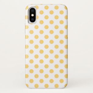 Gele polkadots iPhone x hoesje