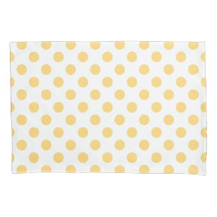 Gele polkadots kussensloop