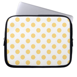 Gele polkadots laptop sleeve