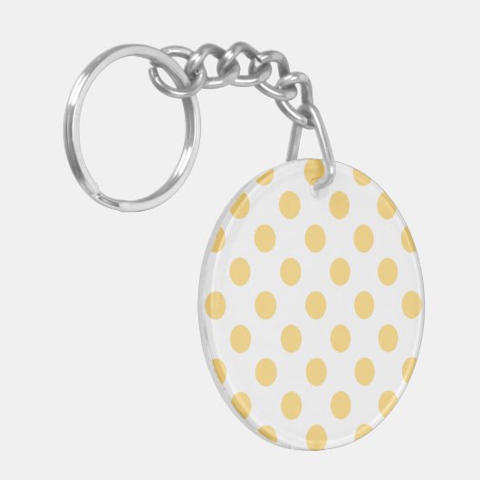 Gele polkadots sleutelhanger (Voorkant Links)