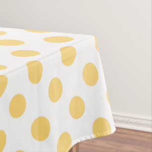 Gele polkadots tafelkleed