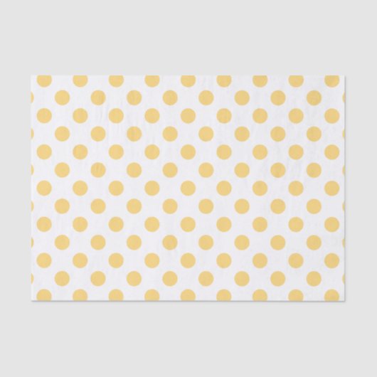 Gele polkadots tissuepapier (Voorkant)