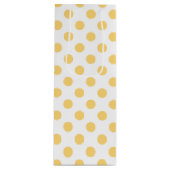 Gele polkadots wijn cadeautas (Voorkant)