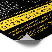 Gele pomp, Skip/Dumpster Company Adverteren Poster (Hoek)