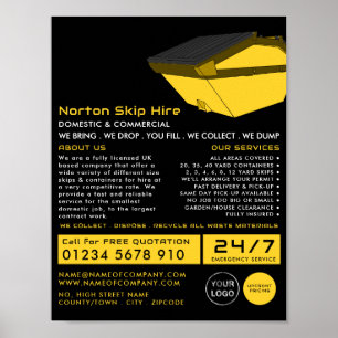 Gele pomp, Skip/Dumpster Company Adverteren Poster