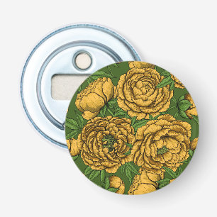 Gele pony bouquet button flesopener