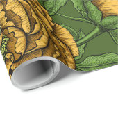 Gele pony bouquet cadeaupapier (Rol Hoek)