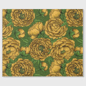 Gele pony bouquet cadeaupapier (Vlak)