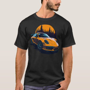 Gele Porsche 911 turbo s T-shirt