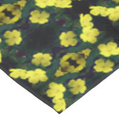 Gele Primrose Bloemen Abstract Tafelkleed (Gekanteld)