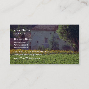 gele Provencal mas nabij Carpentras in het veld s Visitekaartje