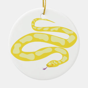 Gele Python Keramisch Ornament