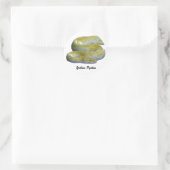 Gele Python-Stickers Ronde Sticker (Tas)