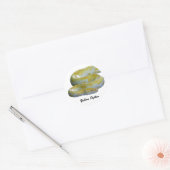 Gele Python-Stickers Ronde Sticker (Envelop)