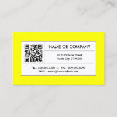 gele QR-code Visitekaartje (Voorkant)