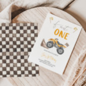 Gele Quad Bike 'Fast One' Uitnodiging voor verjaar