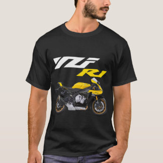 Gele R1 Sportsbike Motorfiets T-shirt