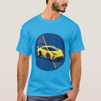 🔥 Gele Racer Blauwe Contrast Snelheidsdesign