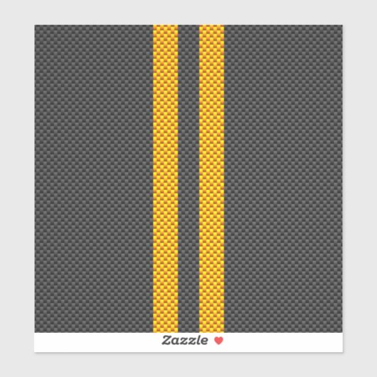 Gele racestrips met accenten sticker (Vel)