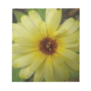 Gele Raindrops Marigold Notepad Notitieblok