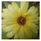 Gele Raindrops Marigold Tile Tegeltje (Voorkant)