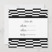 Gele rasauto met gecheckte vlag kaart (Achterkant)